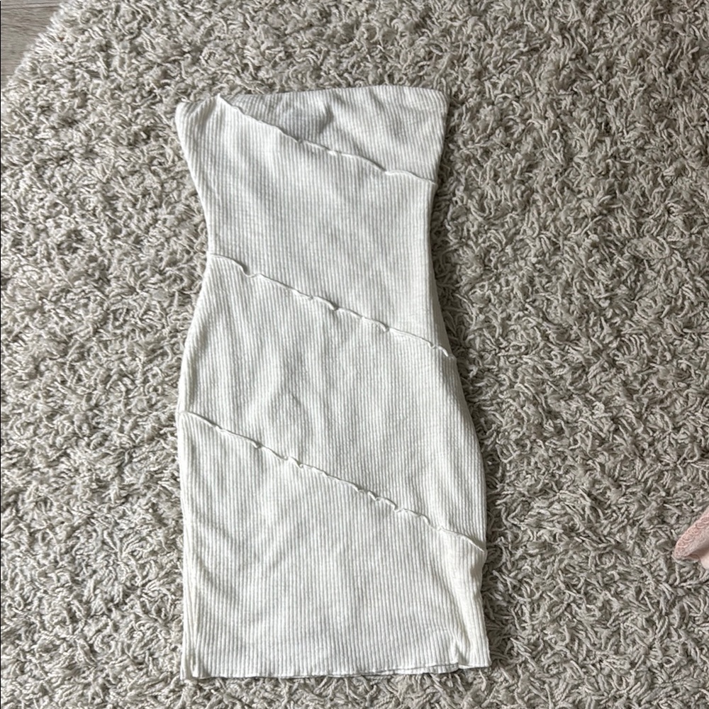 Princess Polly White Bodycon Mini Dress Sleeveless Asymmetrical Cocktail